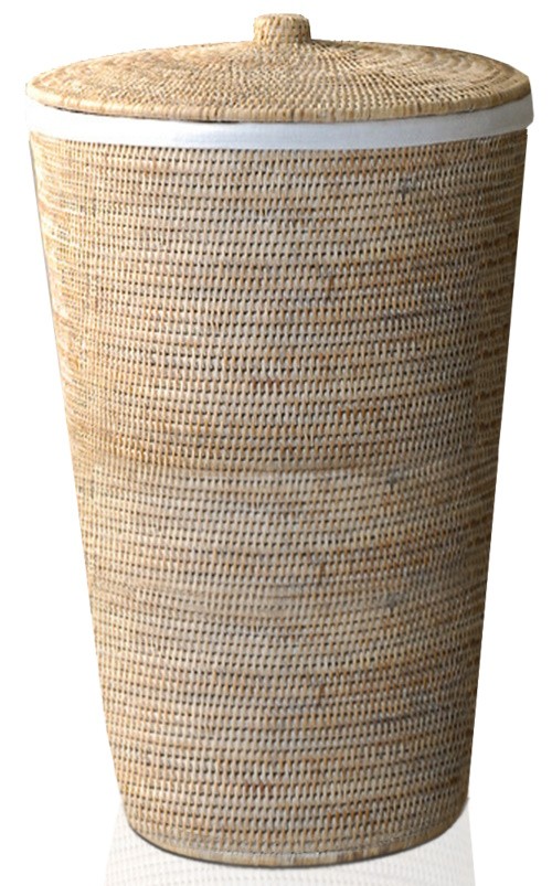 Cos de rufe cu capac Decor Walther Basket WB  h 65cm  rattan deschis