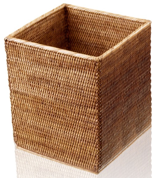 Cos de gunoi Decor Walther Basket QK Square  h 30cm  rattan inchis