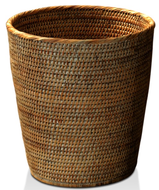 Cos de gunoi Decor Walther Basket PK Round  h 32cm  rattan inchis