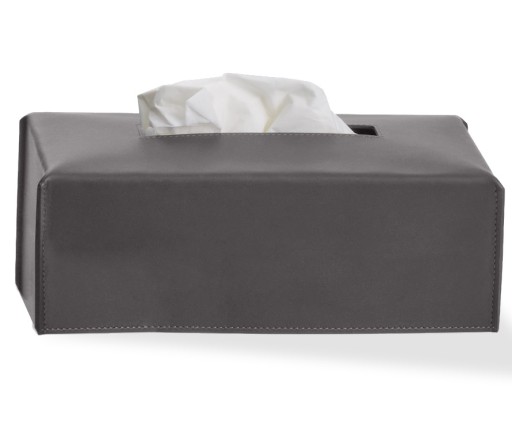 Cutie servetele Decor Walther Nappa KB  24x12.5cm  piele  gri fumuriu