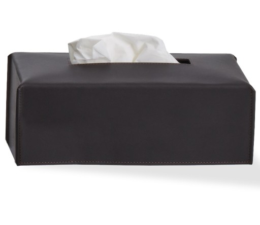 Cutie servetele Decor Walther Nappa KB  24x12.5cm  piele  negru-maro