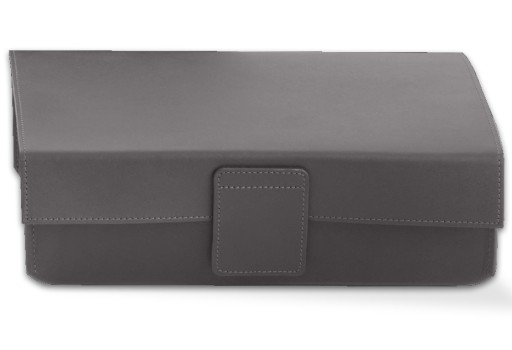 Cutie cu capac Decor Walther Nappa UTBD  25x17cm  piele  gri fumuriu