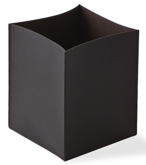 Cos de gunoi Decor Walther Nappa PK  28x24x24cm  piele  negru-maro