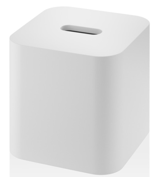 Cutie servetele Decor Walther Stone KB  14.2x13.7x13.7cm  alb mat