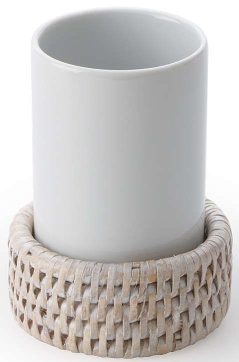 Pahar cu suport Decor Walther Basket SMB  h 10.5cm  rattan deschis
