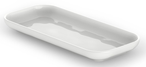 Tava Decor Walther Porzellan DW 542  2.5x24.2x10.9cm  alb