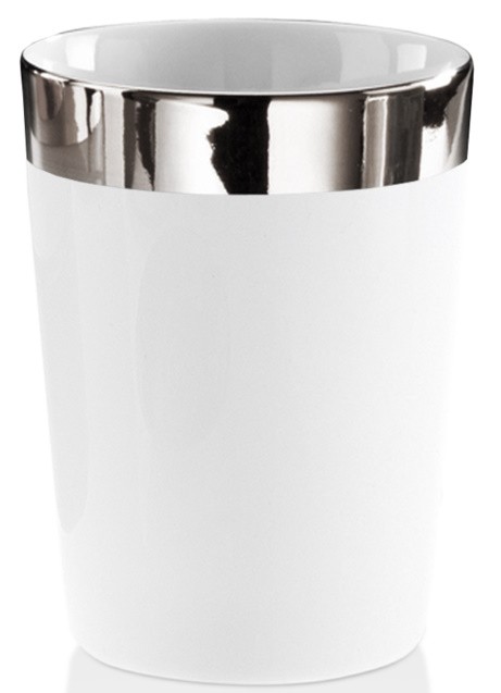 Pahar suport Decor Walther Porzellan BE 50  h 10cm  alb-platinum