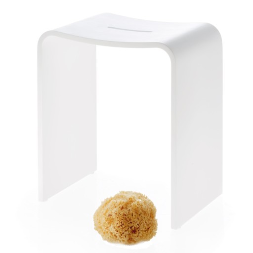 Scaun dus Decor Walther Stone Stool  alb mat