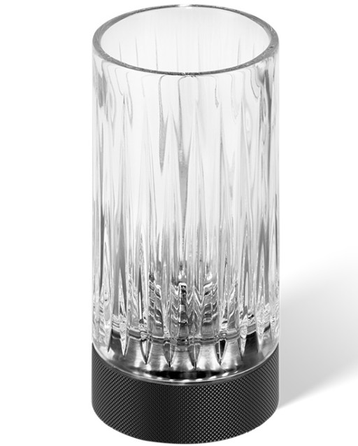 Pahar Decor Walther Club SMG  h 12.5cm  cristal fatetat  negru mat