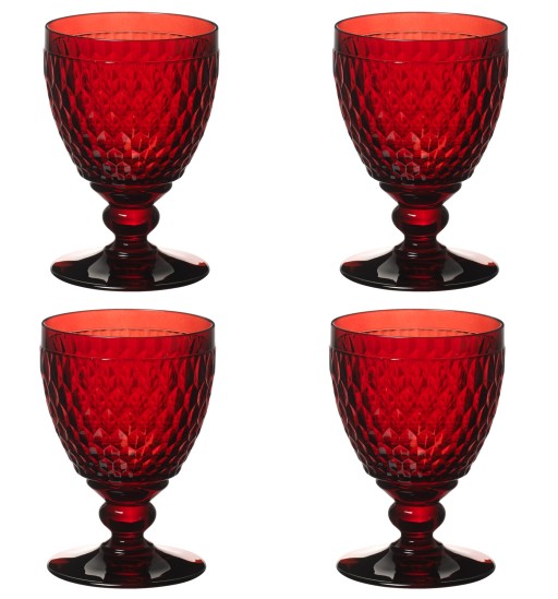 Set 4 pahare apa Villeroy & Boch Boston Goblet rosu 144mm  0 40 litri