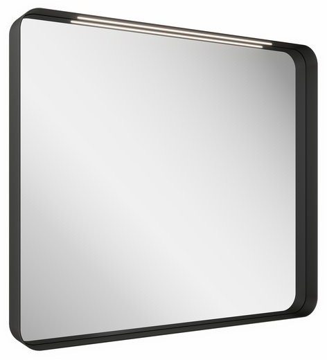 Oglinda cu iluminare LED Ravak Strip 90x70cm  rama neagra  IP44