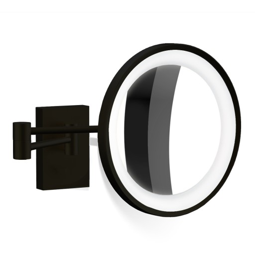 Oglinda cosmetica Decor Walther Cosmetic BS 40 5x  26cm iluminare LED  montare pe perete  conectare la retea  negru mat
