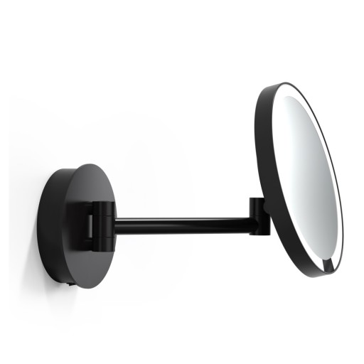 Oglinda cosmetica Decor Walther Just Look Plus WR x7  21.5cm iluminare LED  montare pe perete  operare acumulator  negru mat