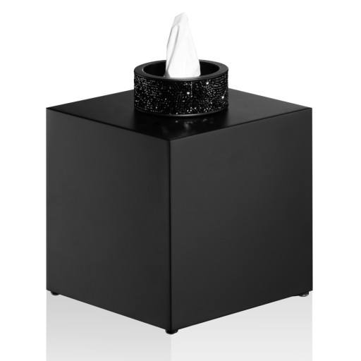 Cutie servetele Decor Walther Rocks  15.6 x 13 x 13cm  negru mat