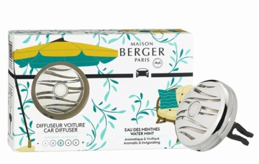Set odorizant masina Maison Berger Summer Silver + rezerva ceramica Eau des Menthes