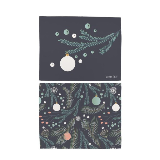 Suport pentru farfurii 2 buc. din material textil 35x45 cm cu model de Crăciun Christmas Deco – Butter Kings