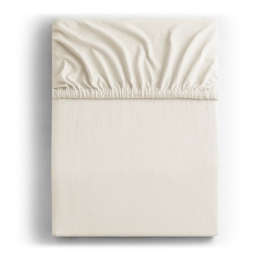 Cearșaf de pat DecoKing Amber Collection, 200-220 x 200 cm, crem deschis