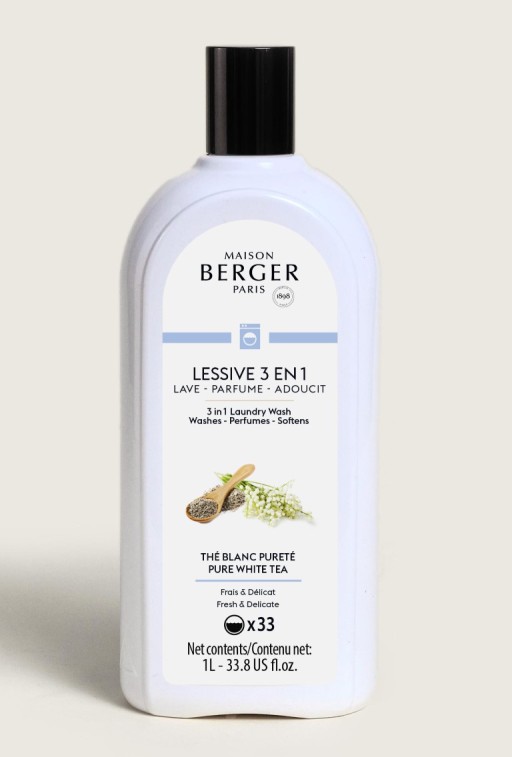 Detergent - parfum de rufe 3-in-1 Maison Berger Pure White Tea  30 doze  1 litru