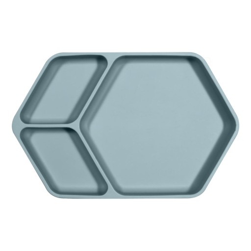Farfurie pentru copii albastră din silicon 16x25 cm – Kindsgut