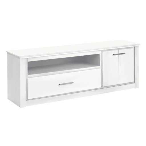 Masă TV albă din lemn masiv de pin 160x55 cm Celia - Støraa