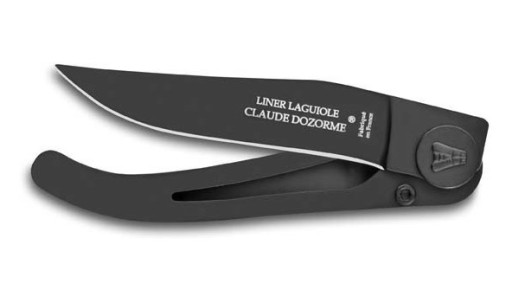 Cutit pliabil de buzunar Claude Dozorme Laguiole Liner  maner inox negru  negru