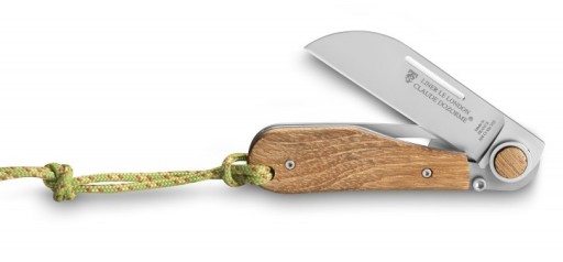 Cutit pliabil de buzunar Claude Dozorme Liner Lock London  maner lemn Tek  lama inox