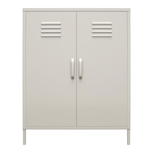 Dulap gri deschis din metal 79x100 cm Bradford – Støraa