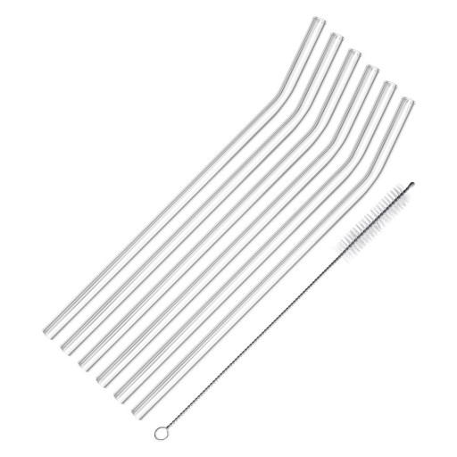 Set 6 paie curbate din sticlă pentru băuturi Westmark