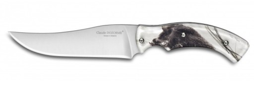 Cutit Claude Dozorme Hunting  maner par mistret  lama inox  husa piele