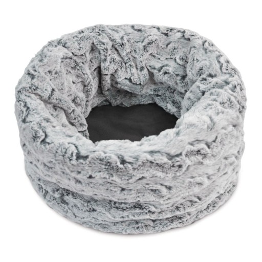 Pat pentru animale de companie gri pentru animale de companie ø 33 cm Snuggle Bed 3in1 Husky Grey S – P.L.A.Y.