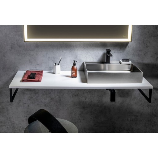 Blat sub chiuvetă alb 80x50 cm Plato – Sapho