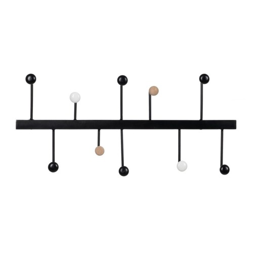 Cuier de perete negru din metal – Ixia