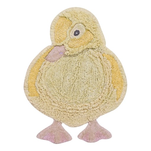 Covor pentru copii galben lavabil/țesut manual din bumbac 95x120 cm Ducky – Lorena Canals
