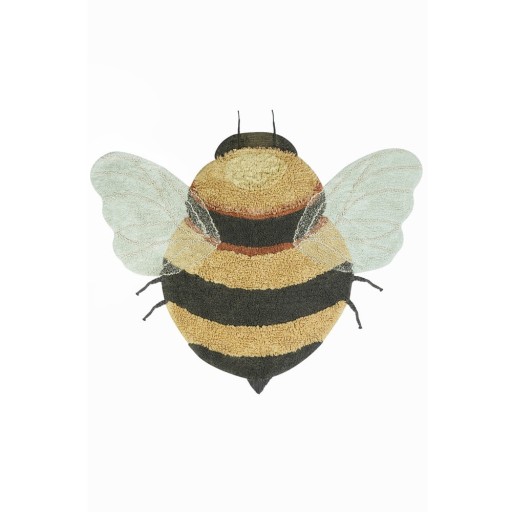 Covor pentru copii galben lavabil/țesut manual din bumbac 115x150 cm Bee – Lorena Canals