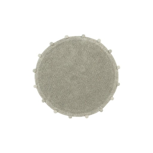 Covor pentru copii verde deschis lavabil/țesut manual din bumbac ø120 cm Bubbly Olive – Lorena Canals