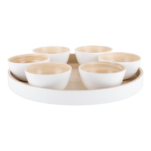 Set de servire alb din bambus ø 32 cm Puro – PT LIVING