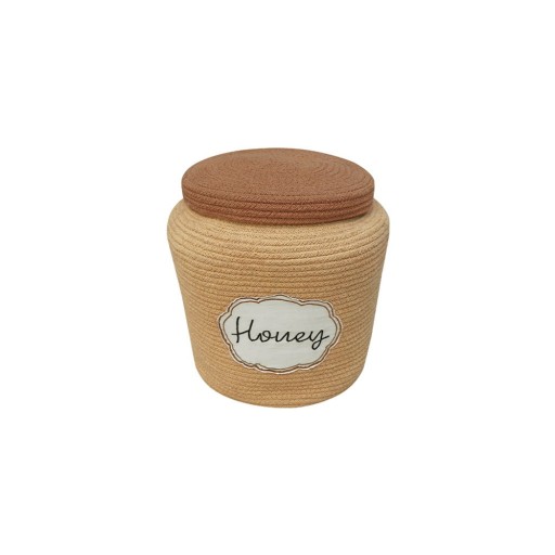 Coș de jucării pentru copii maro deschis din material textil ø 28x27 cm Honey Pot – Lorena Canals