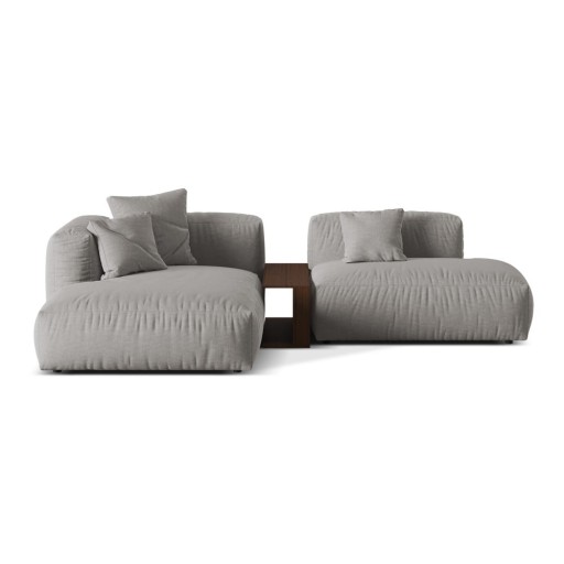 Colțar modular gri deschis (cu colț pe partea stângă ) Martina – Micadoni Home