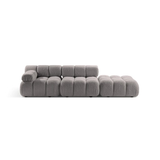 Canapea modulară gri deschis cu tapițerie din țesătură bouclé 288 cm Bellis – Micadoni