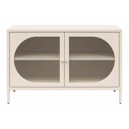 Vitrină crem din metal 100x64x40 cm Luna – Støraa