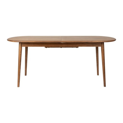 Masă de dining extensibilă cu blat cu aspect de lemn de nuc cu blat suplimentar 90x180 cm Twist – Zuiver