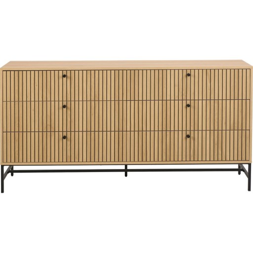 Comodă în culoare naturală cu aspect de lemn de stejar 158x80x40 cm Albany – Actona