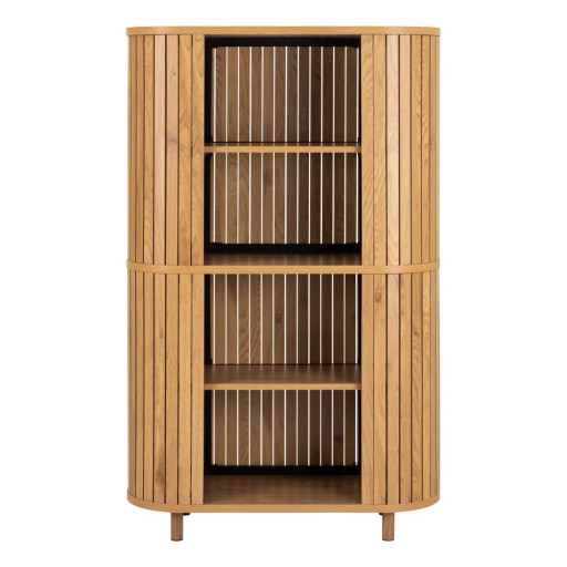 Bibliotecă în culoare naturală cu aspect de lemn de stejar 100x160x40 cm Colima – Actona