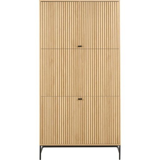 Șifonier în culoare naturală cu aspect de lemn de stejar 99x200x60 cm Albany – Actona