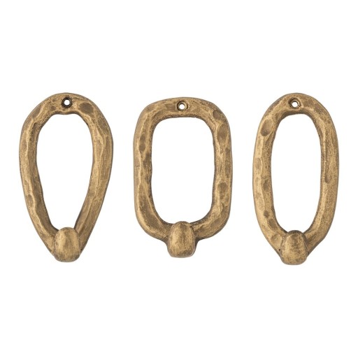 Cârlige aurii 3 buc. din metal Cias – Bloomingville