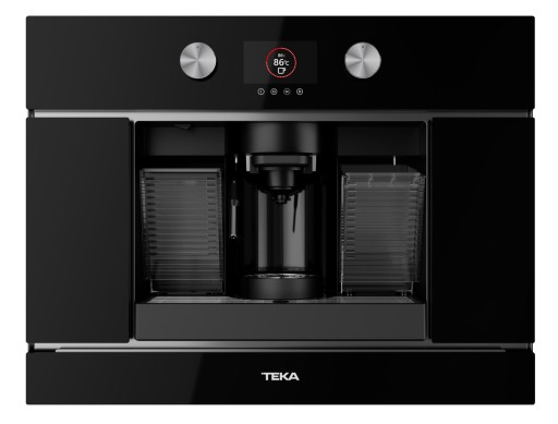 Espressor incorporabil Teka Urban Colours CLC 8350 MC BK  cafea macinata  5 adaptoare capsule  pompa 19 bari  dozator abur si spuma de lapte  program decalcifiere  Infinity Glass  cristal negru