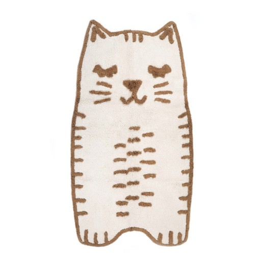 Covor pentru copii crem lavabil, țesut manual din bumbac 65x120 cm Little Charlie – Nattiot
