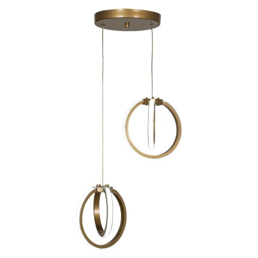 Lustră bronz LED din metal ø 20 cm Sezen – Squid Lighting