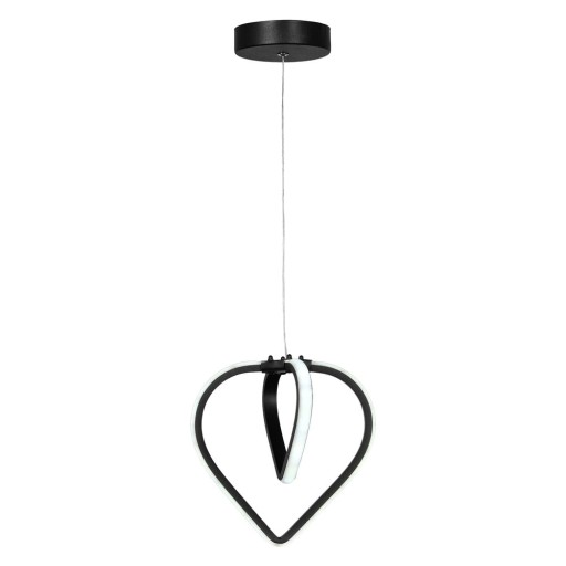 Lustră neagră LED din metal ø 22 cm Sevinc – Squid Lighting