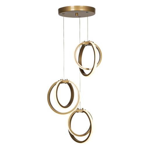 Lustră bronz LED din metal ø 20 cm Sezen – Squid Lighting
